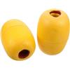 SHINEOFI Galleggiante per Pesca Design Compatto 2 Pezzi Giallo in PVC Alta Galleggiabilità e Superficie Resistente da Pesca e Ancore in Acqua Salata