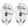 WRITWAA 2 Pezzi Golf Counter Segnapunti Golf Mini a Forma di Topo Plastica Bianco Portatile Conteggio Preciso per Gare per Uomini e Appassionati