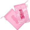 FRCOLOR 2 Pezzi Borsa Porta Scarpette da Ballo in Raso e Tessuto a Rete Rosa Coulisse, Resistente All'umidità e Facile da Trasportare, per Lezioni di Danza e Viaggi