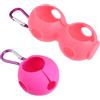 Luxshiny 2 Pezzi Porta Palline da Golf in Silicone Sacca per Palline da Golf con Gancio Rosa Compatto e Portatile per Aggancio alla Cintura Colore Casuale