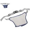 Amosfun Marsupio con Porta Borraccia, Marsupio Leggero da Fitness e Viaggio, in Nylon Blu, Cintura Regolabile, per Corsa e Trekking