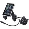Annadue Pannello di Controllo Display LCD per Bici Elettrica IPX4 Connettore Impermeabile a 6 Pin Computer da Bici Multifunzione con Tachimetro Chilometraggio di Viaggio Tensione della Batteria per