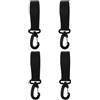 HAPINARY Fibbia Fissaggio Pagaia Kayak 4 Pezzi Nero in Nylon ABS | Tavola e Paletta, Installazione Semplice, Profilo Basso, Tenuta Stabile su Ponte e Kayak