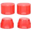 SOLUSTRE 4 Pezzi Pattini Ammortizzanti per Skateboard Pu Alta Elasticità | Longboard e Tavole a 4 Ruote, Colore Rosso, Installazione Semplice, Uso in Gare e Attività