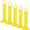 GLEAVI 5 Pezzi Supporto per Dischi Coni da Calcio, Porta Coni Sportivi, PVC Giallo, Maniglia, Portatile e Resistente all'Usura, per Marker Tray, per Calcio e Skateboarding