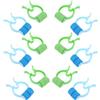 HOMOCONO Clip Naso Portatili per Emorragie, 12 Pezzi Antiscivolo | Design Ergonomico in Pom ed Eva, Uso Domestico e Sportivo, Colore Blu e Verde