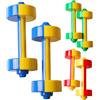 Whyzsjnclg Set di manubri per bambini da 3 paia da 7, 87x3, 15 pollici per ragazze e ragazzi, set di pesi educativi per bambini piccoli e sicuri con impugnatura ergonomica, giocattoli per il fitness