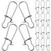 ULTECHNOVO 100 Pezzi Clip da Pesca in Acciaio Inox, Robuste, Argento