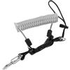 DEARMAMY Cordino per Fotocamera Subacquea, Laccio Anti-smarrimento per Immersioni, Acciaio Inox Tpu e Nylon, Retrattile con Fibbia a Sgancio Rapido, Argento, per Snorkeling e Diving
