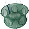 JUMPLAWN Nassa da Pesca Pieghevole a Rete per Gamberi e Anguille Verde | Design a Cinque Ingressi e Cinque Fori, Struttura in Rete e Metallo, Pratica da Piegare, Non Si Deforma Facilmente