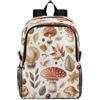 Linnyio Funghi Foglie D'autunno Beige Zaino Pieghevole Impermeabile e Leggero,Ideale per Escursioni Viaggi e Campeggio
