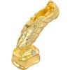 Luxshiny Coppa Calcio Scarpa Dorata Mini, Statuetta Premio in Lega, Design in Miniatura, Oro, per Collezione Personale e Regalo, per Appassionati di Calcio
