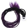 OSOLADY Treccia per Casco da Motocicletta, Ventosa Rimovibile, Coda di Cavallo Intrecciata Sfumata Nera e Viola, Accessorio Leggero per Casco da Bici e Scooter, Attacco Sicuro
