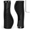 GOUNNU Manopole Bicicletta Ergonomiche 22,2mm Impugnature per Manubrio Bici in Gomma Impugnatura per Bicicletta Antiscivolo Manopole Bici Universale per MTB, BMX, Mountain, Foldable, Urban Bicycles (nero-1)