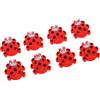 ibasenice 8 Pezzi Smorzatore per Racchetta da Tennis Smorzatore di Racchetta in Silicone Rosso Forma Coccinella per Adulti e Ragazzi per Partite e Allenamento