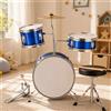 Batteria con Sgabello e Piatto Junior Set di Tamburi con Piatti Reale per Casa