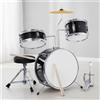 Batteria con Sgabello e Piatto Junior Batteria Musicale con Sgabello per
