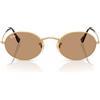 Ray-Ban Occhiali da Sole RB3547 001/53 Oval Oro/Marrone Unisex 51/21/145