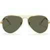 Ray-Ban Occhiali da Sole RB3025 001/58 Aviator Gradient Oro/Verde G-15 Unisex Polarizzati 55/14/135