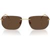 Ray-Ban Occhiali da Sole RB3768 001/73 Oro Arista/Marrone Scuro Unisex 56/17/145
