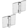 Ganter Normelemente | Cerniere in lamiera in acciaio inox - GN 136-NI-40-40-A | Acciaio inossidabile | Penna in acciaio inox | 2 pezzi