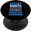 Diabetes Awareness Shirt Diabetic Gifts Diabete di tipo 2 Consapevolezza del diabete guerriero T2D PopSockets PopGrip Adesivo