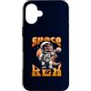 Sci-fi Dinosaur Club Outer Space Trex Ap Custodia per iPhone 16 Plus Space Rex Dinosaur Trex Astronauta Divertente Galactic T-Rex
