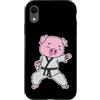 Karate martial arts animal sport cute be Custodia per iPhone XR Il maiale fa Karate