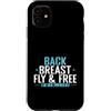back breast fly free strokes swimming fr Custodia per iPhone 11 Indietro Seno Fly Free Swim Life