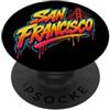 Jeff Hobrath Arte del Golden Gate Bridge con graffiti di San Francisco PopSockets PopGrip Adesivo