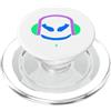 JETC-33 Funny DJ Mallow's SmilingFace Flash Blu PopSockets PopGrip per MagSafe
