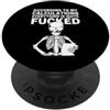Sarcastic Skeleton Math Humor Skull Desi Secondo i miei calcoli, tutto è umorismo rotto PopSockets PopGrip Adesivo