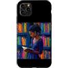 Black Women Reading Books Black History Custodia per iPhone 11 Pro Max Black Women Book Lover Afro Melanin Biblioteca Afro Americano