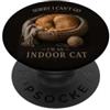 Paw Pact Prints Divertente gatto interno introverso Homebody umorismo per gli amanti dei gatti PopSockets PopGrip Adesivo
