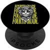 4th Grade Student Teacher First Day Of S Divertente insegnante di quarta elementare gatto selvatico torna a scuola studenti PopSockets PopGrip Adesivo