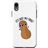 Punny Bone Custodia per iPhone XR It's Nut My Fault Divertente gioco di parole con arachidi