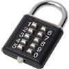 MroMax Lucchetto a combinazione a codice fisso a 5 cifre, confezione da 1 blocco a pulsante con password casuale preimpostata (non ripristinabile), serratura in lega di zinco per armadietto scolastico