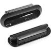 MroMax 5 maniglie da incasso a filo, 12 x 4 cm (lunghezza x larghezza), in plastica, maniglie nascoste per ante di armadi in ferro spesso 1 mm, porte per armadietti e armadi industriali, colore nero
