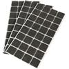 Emuca 2038716 Set di 96 Feltrini Autoadesivi Quadrati, 25X25 mm, Marrone