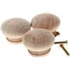 MroMax - Manopole rotonde in legno, diametro 33 mm, per mobili e cucine, per cassetti, armadi, 10 pezzi