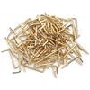 MroMax 100 ganci a vite in oro da 3/4 di pollice Ganci a forma di L in acciaio al carbonio 1 forma ganci ad angolo retto placcati in ottone 7 ganci a vite autofilettanti per casa sul posto di lavoro