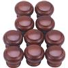 MroMax Pomelli rotondi in legno, diametro 25 mm, maniglie per armadietti, mobili da cucina, cassettiere, armadi, colore: rosso scuro, 10 pezzi