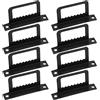 MroMax 30 ganci a dente di sega in ferro per quadri, 4,3 x 0,8 cm, per appendere quadri, orologi, quadri, opere d'arte, cornici per foto, colore nero