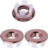 MroMax 3 pezzi copertura rotonda foro troppopieno per lavabo bagno finiture oro rosa sostituzione anello cavo Hotel Motel stile Luxuary