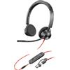 HP Poly Cuffie stereo Poly Blackwire 3325 con connettore USB-C + spina da 3,5 mm + adattatore USB-C/A - 8X221AA