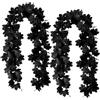 KVCSYAW Ghirlanda di foglie d'acero nero, 2 pezzi, rampicanti artificiali da appendere, per Halloween, ghirlande floreali autunnali, decorazione per il Ringraziamento per la casa, feste di nozze (3 m)