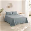 GAMUSI Copriletto per letto da 150/160 cm, leggero, per mezzo, primavera, estate, trapuntato, 250 x 270 cm, colore: blu