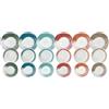 Tognana Nanami, Servizio piatti per 6 persone 18 pezzi, porcellana, multicolor