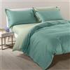 Caleffi 45467 Cotone Bicolor Completo Copripiumino per Matrimoniale Letto, Giada