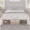 Yaheetech Struttura Letto Singolo Metallo per Materasso 90 x 190 cm Bianco